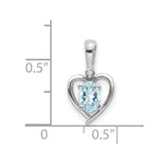 Load image into Gallery viewer, 14K White Gold 0.40-Carat Oval Aquamarine Diamond Pendant