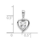 Load image into Gallery viewer, 14K White Gold 0.55-Carat Oval White Topaz Diamond Pendant
