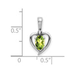 Load image into Gallery viewer, 14K White Gold 1/2-Carat Oval Peridot Diamond Pendant