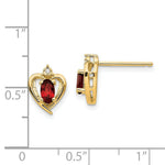 Load image into Gallery viewer, 14K Yellow Gold Diamond & Garnet Earrings