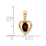 Load image into Gallery viewer, 14K Yellow Gold Diamond & 0.56-Carat Oval Garnet Pendant