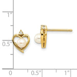 Load image into Gallery viewer, 14K Yellow Gold Diamond & Freshwater Cultured Pearl Earrings