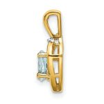 Load image into Gallery viewer, 14K Yellow Gold Diamond & 0.38-Carat Oval Aquamarine Pendant