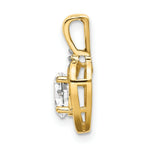 Load image into Gallery viewer, 14K Yellow Gold Diamond & 0.54-Carat Oval White Topaz Pendant
