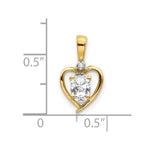 Load image into Gallery viewer, 14K Yellow Gold Diamond & 0.54-Carat Oval White Topaz Pendant