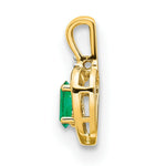 Load image into Gallery viewer, 14K Yellow Gold Diamond & 0.40-Carat Oval Emerald Pendant