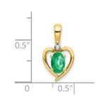Load image into Gallery viewer, 14K Yellow Gold Diamond & 0.40-Carat Oval Emerald Pendant