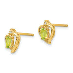 Load image into Gallery viewer, 14K Yellow Gold Diamond & Peridot Earrings 0.01-Carat Diamond Accent, 0.48-Carat Gemweight