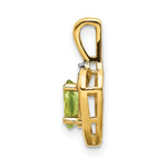 Load image into Gallery viewer, 14K Yellow Gold Diamond & 0.46-Carat Oval Peridot Pendant