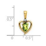 Load image into Gallery viewer, 14K Yellow Gold Diamond & 0.46-Carat Oval Peridot Pendant