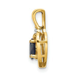 Load image into Gallery viewer, 14K Yellow Gold Diamond & 0.58-Carat Oval Sapphire Pendant