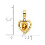 Load image into Gallery viewer, 14K Yellow Gold Diamond & 0.38-Carat Oval Citrine Pendant