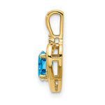 Load image into Gallery viewer, 14K Yellow Gold Diamond & 0.56-Carat Oval Blue Topaz Pendant