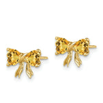 Load image into Gallery viewer, 14k Yellow Gold Polished Citrine Bow Post Earrings