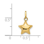 Load image into Gallery viewer, 14K Yellow Gold Puffed Star Charm