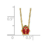 Load image into Gallery viewer, 14k Enameled Ladybug Necklace length: 16 inches