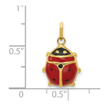 Load image into Gallery viewer, 14K Yellow Gold Enameled Ladybug Charm
