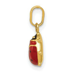 Load image into Gallery viewer, 14K Yellow Gold Enameled Ladybug Charm