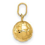 Load image into Gallery viewer, 14K Yellow Gold 3-D Soccer Ball Charm