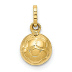 Load image into Gallery viewer, 14K Yellow Gold 3-D Soccer Ball Charm