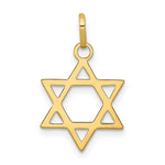 Load image into Gallery viewer, 14K Yellow Gold Star of David Pendant 21mm length