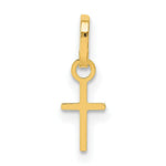 Load image into Gallery viewer, 14K Yellow Gold Tiny Cross Charm