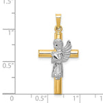 Load image into Gallery viewer, 14K Yellow Gold Angel & Cross Pendant