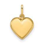 Load image into Gallery viewer, 14K Yellow Gold Puffed Heart Charm 15mm length