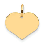 Load image into Gallery viewer, 14K Yellow Gold Heart Charm 14mm Diameter