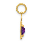 Load image into Gallery viewer, 14K Yellow Gold Boy 6x4 Oval Genuine Amethyst-February Birthstone Charm Pendant