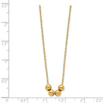 Load image into Gallery viewer, 14k Yellow Gold with 4, 4mm Bead Necklace length: 18 inches