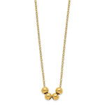 Load image into Gallery viewer, 14k Yellow Gold with 4, 4mm Bead Necklace length: 18 inches
