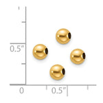 Load image into Gallery viewer, Set of 4 - 14K Gold Bead Spacers for Chains, Necklaces, Charm Holders, Bracelets 4mm Hollow Ball Beads