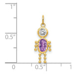 Load image into Gallery viewer, 14K Yellow Gold February Boy Birthstone Charm Birthstone Charm Pendant