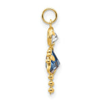 Load image into Gallery viewer, 14K Yellow Gold March Girl Birthstone Charm Birthstone Charm Pendant