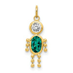 Load image into Gallery viewer, 14K Yellow Gold May Boy Birthstone Charm Birthstone Charm Pendant