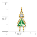 Load image into Gallery viewer, 14K Yellow Gold August Girl Birthstone Charm Birthstone Charm Pendant