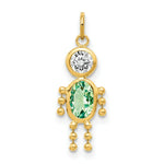 Load image into Gallery viewer, 14K Yellow Gold August Boy Birthstone Charm Birthstone Charm Pendant