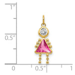 Load image into Gallery viewer, 14K Yellow Gold October Girl Birthstone Charm Birthstone Charm Pendant
