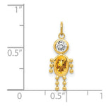 Load image into Gallery viewer, 14K Yellow Gold November Boy Birthstone Charm Birthstone Charm Pendant