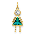 Load image into Gallery viewer, 14K Yellow Gold December Girl Birthstone Charm Birthstone Charm Pendant