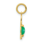 Load image into Gallery viewer, 14K Yellow Gold Boy 6x4 Oval Genuine Emerald-May Birthstone Charm Pendant