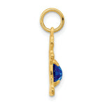 Load image into Gallery viewer, 14K Yellow Gold Girl 6x4 Oval Genuine Sapphire-September Birthstone Charm Pendant