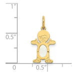 Load image into Gallery viewer, 14K Yellow Gold Boy 6x4 Oval Genuine Opal-October Birthstone Charm Pendant