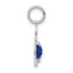 Load image into Gallery viewer, 14K White Gold Boy 6x4 Oval Genuine Sapphire-September Birthstone Charm Pendant