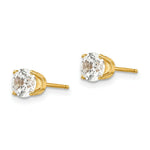 Load image into Gallery viewer, 14K Yellow Gold 5mm CZ stud earrings