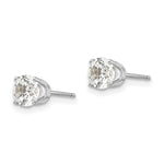 Load image into Gallery viewer, 14k White Gold 5mm CZ stud earrings