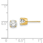 Load image into Gallery viewer, 14K Yellow Gold 5.75mm CZ stud earrings
