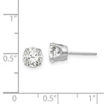 Load image into Gallery viewer, 14k White Gold 6.5mm CZ stud earrings