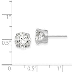 Load image into Gallery viewer, 14k White Gold 8mm CZ stud earrings